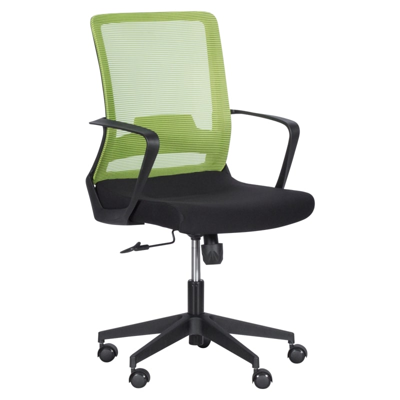 Работен офис стол - 7563 черен-зелен