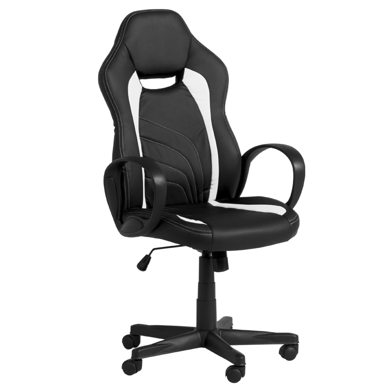 Геймърски стол - 7525 черен-бял