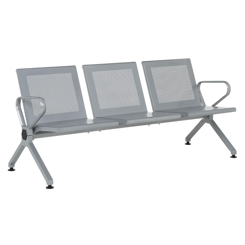Посетителска пейка CR-1039 - 3 места сребърна