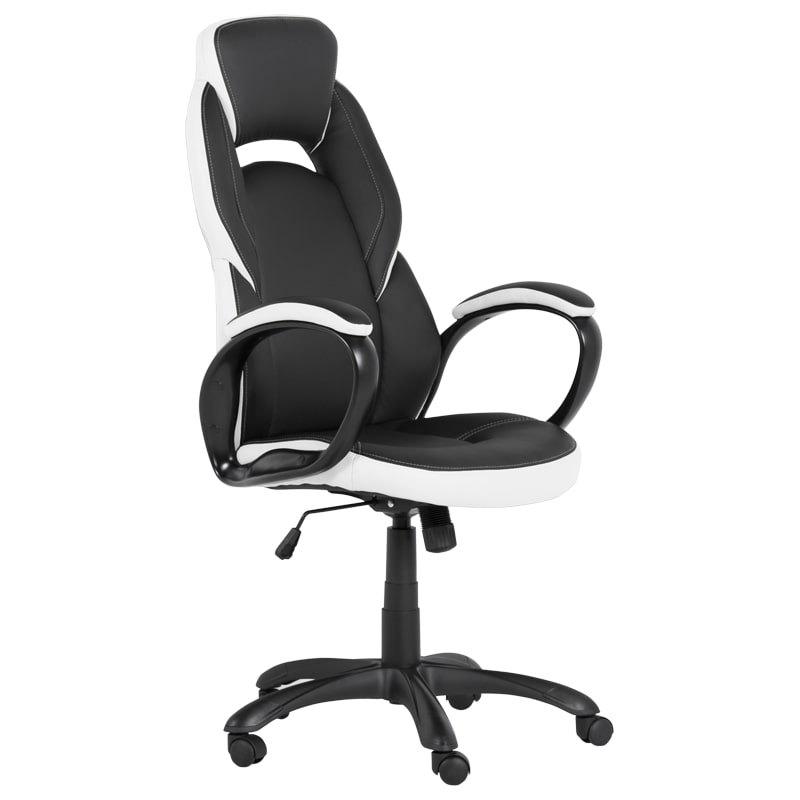Геймърски стол - 7511 черен-бял