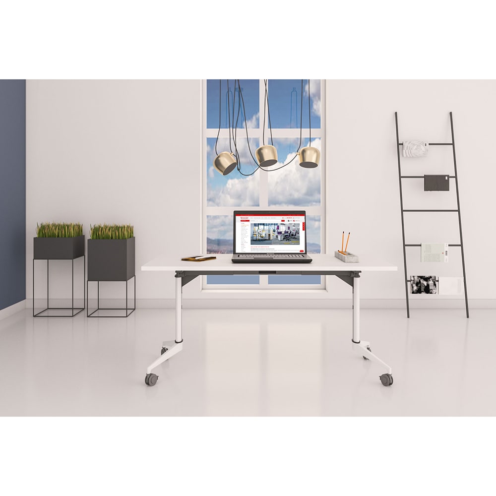 Мобилна сгъваема маса RFG Flip бяла