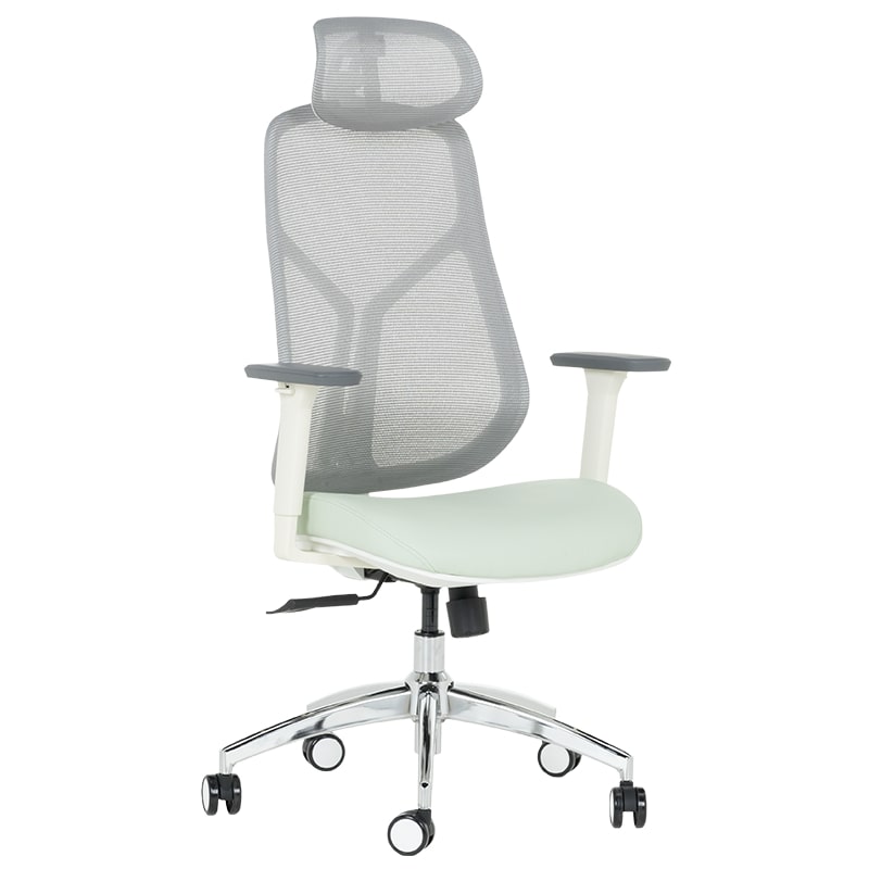 Ергономичен офис стол - 7901 W ECO  сив-светлозелен