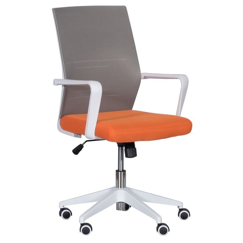 Работен офис стол - 7044 сив-оранжев