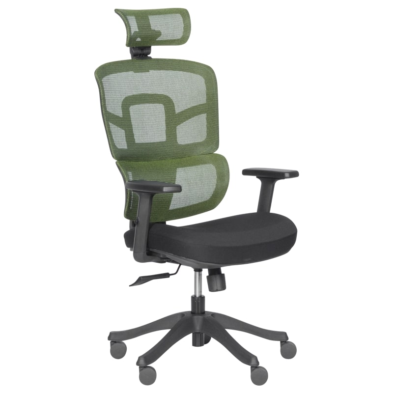 Ергономичен офис стол - 7582 зелен-черен