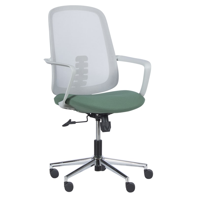 Работен офис стол - 7063 сив-зелен