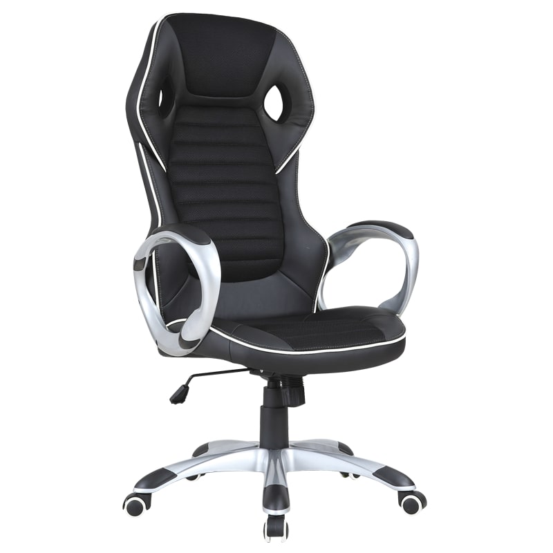 Геймърски стол - 7506 черен-бял
