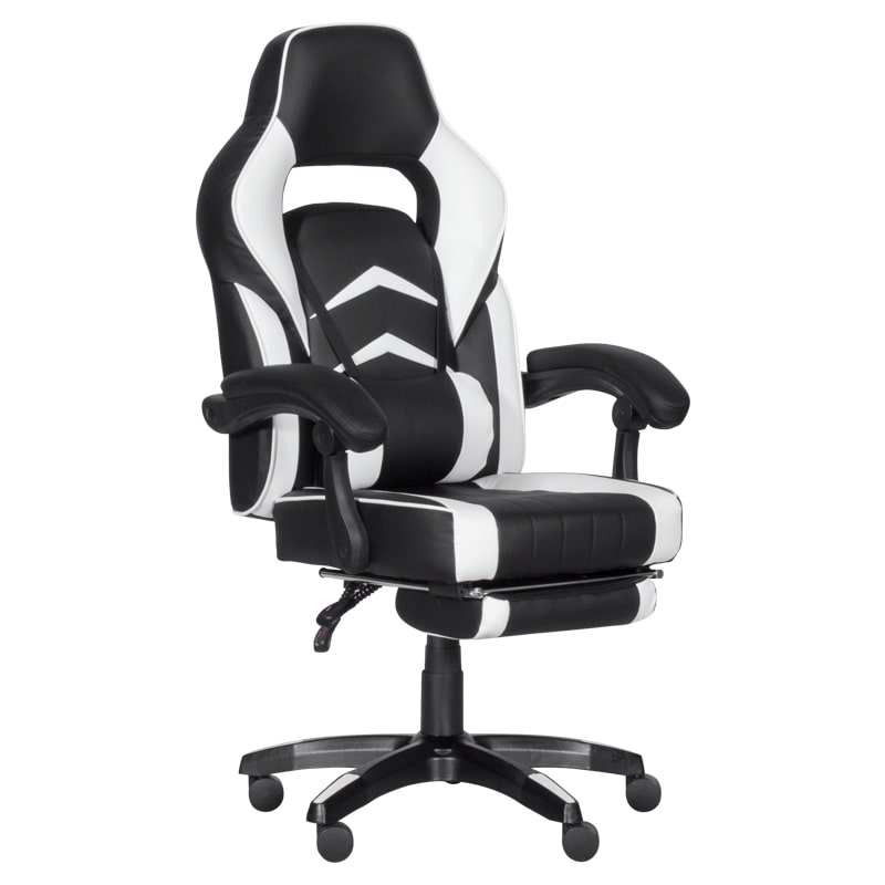 Геймърски стол - 6198 черен-бял