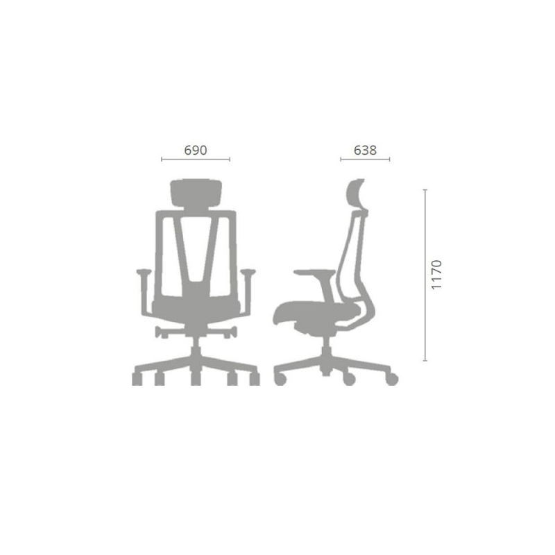 Ергономичен офис стол Dawon G1 3D сив