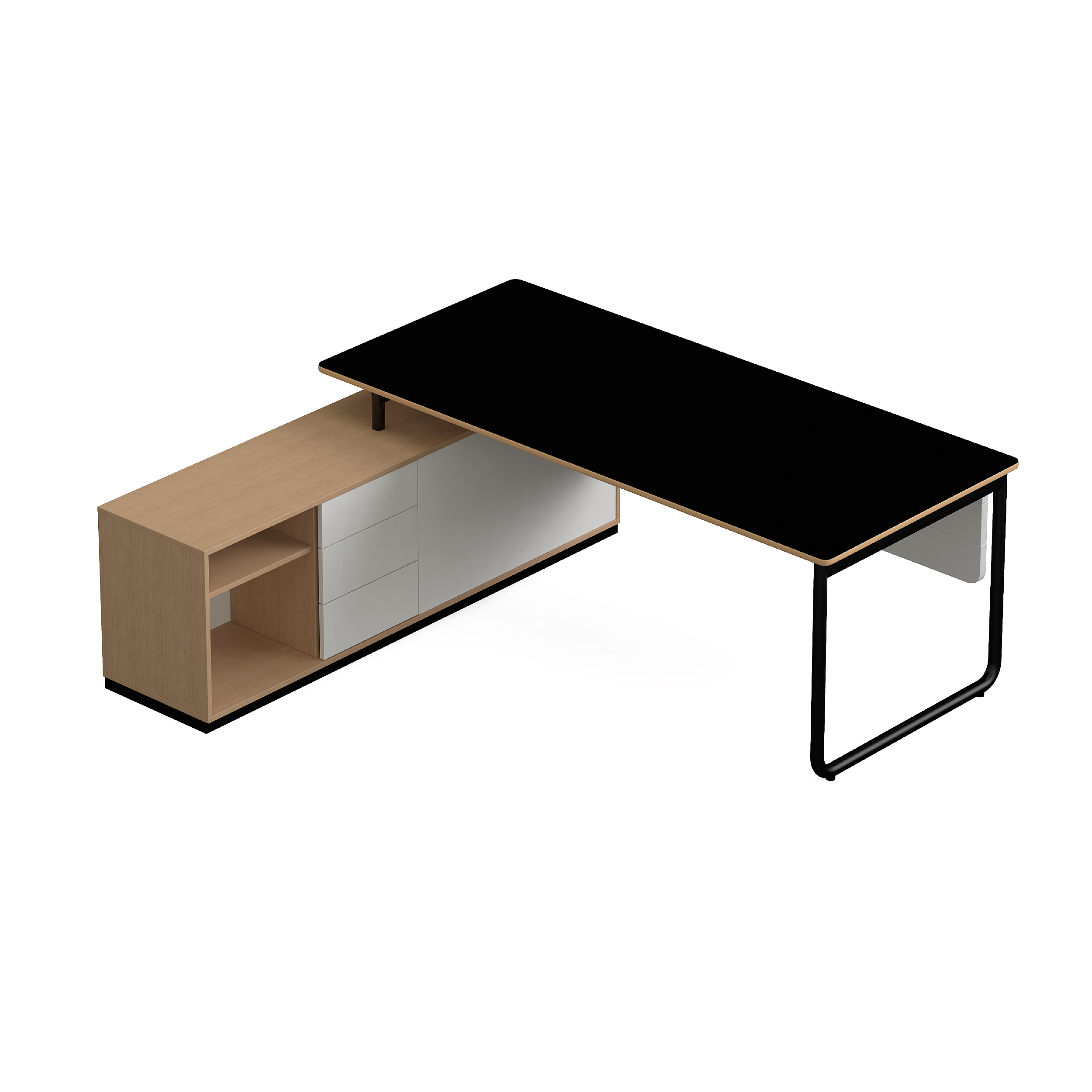 Мениджърско офис бюро с помощен шкаф - Play&Work