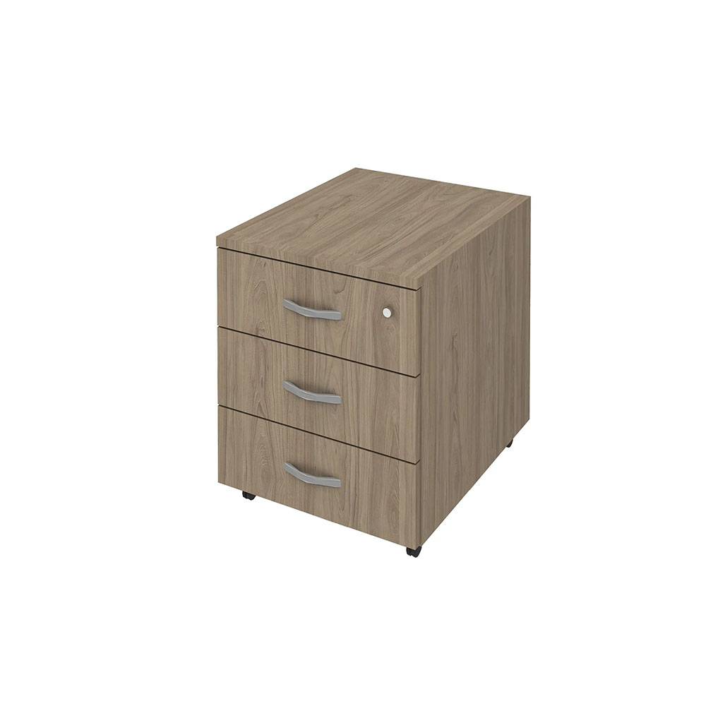 Офис контейнер за бюро - K3 с 3 чекмеджета с ключ, цвят лукс