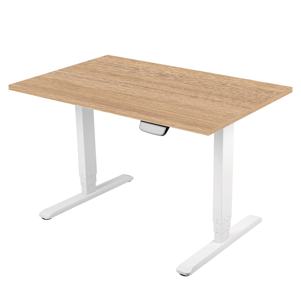 Ергономично електрическо бюро 160/80 RFG кехлибарен цвят-бял