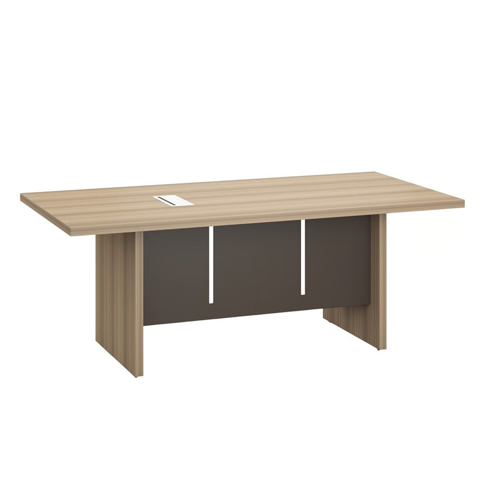 Заседателна маса - Milano 200/100/75h светъл дъб-тъмносиво