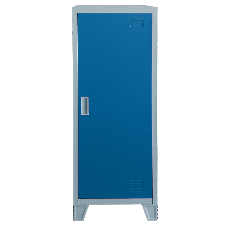 Единичен детски метален гардероб CR-1605-1 JZ сив-син