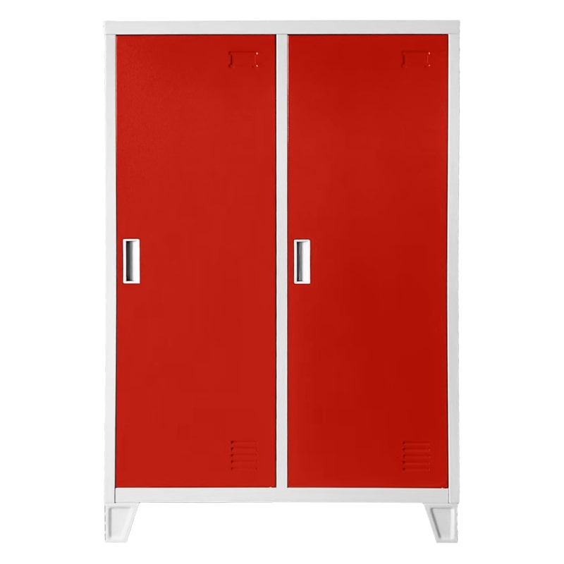 Двоен детски метален гардероб CR-1605-2 JZ сив-червен