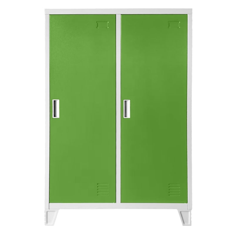 Двоен детски метален гардероб CR-1605-2 JZ сив-зелен