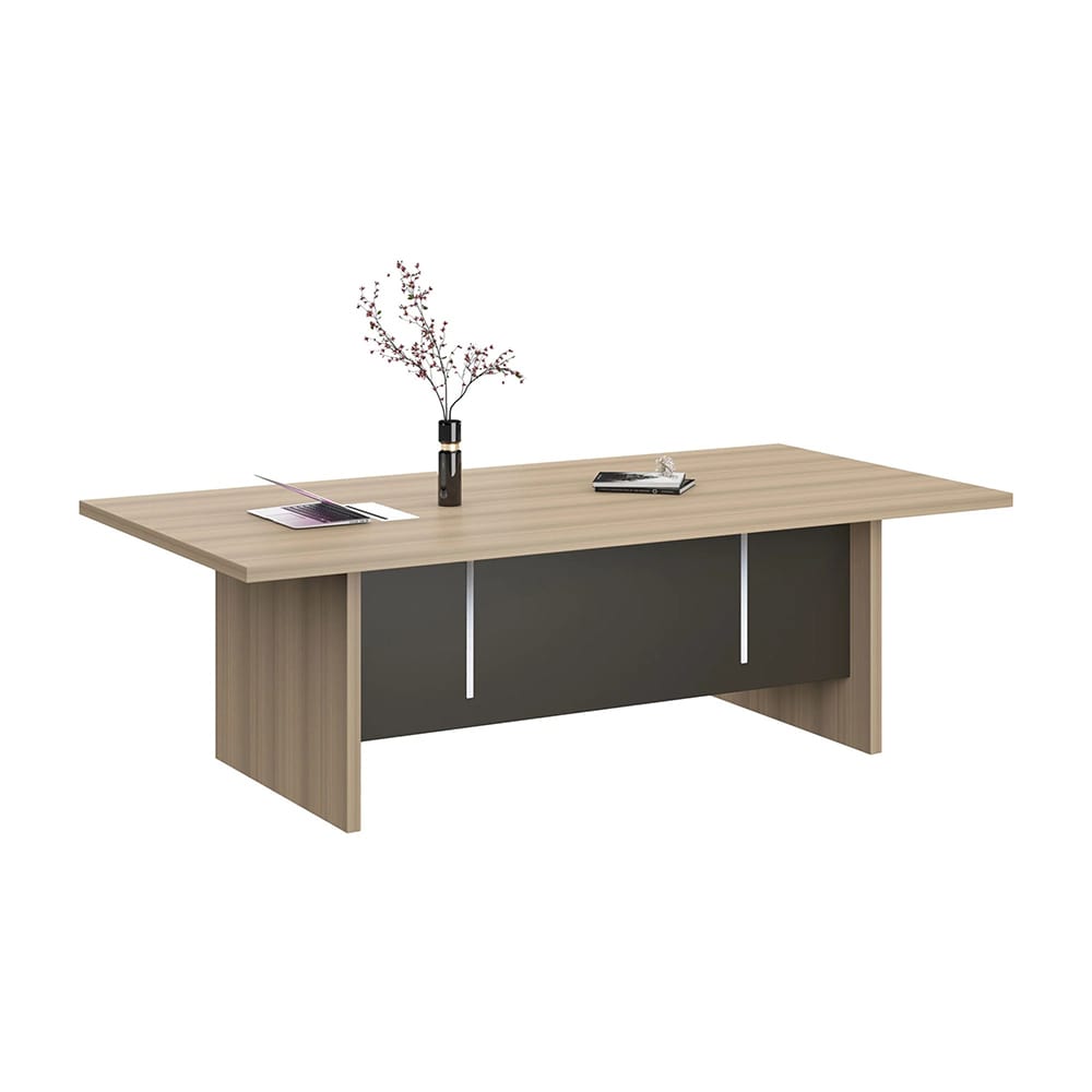 Заседателна маса - Milano 240/120/75h светъл дъб-тъмносиво