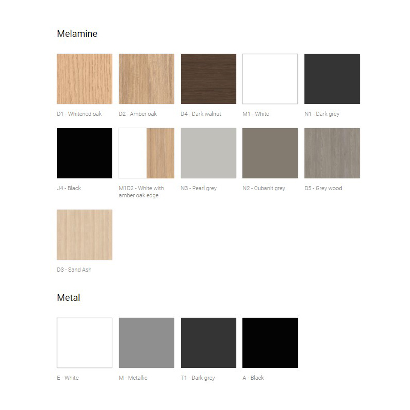 Офис бюро-маса Narbutas Nova Executive 200/100/74h Narbutas избелен дъб-сив