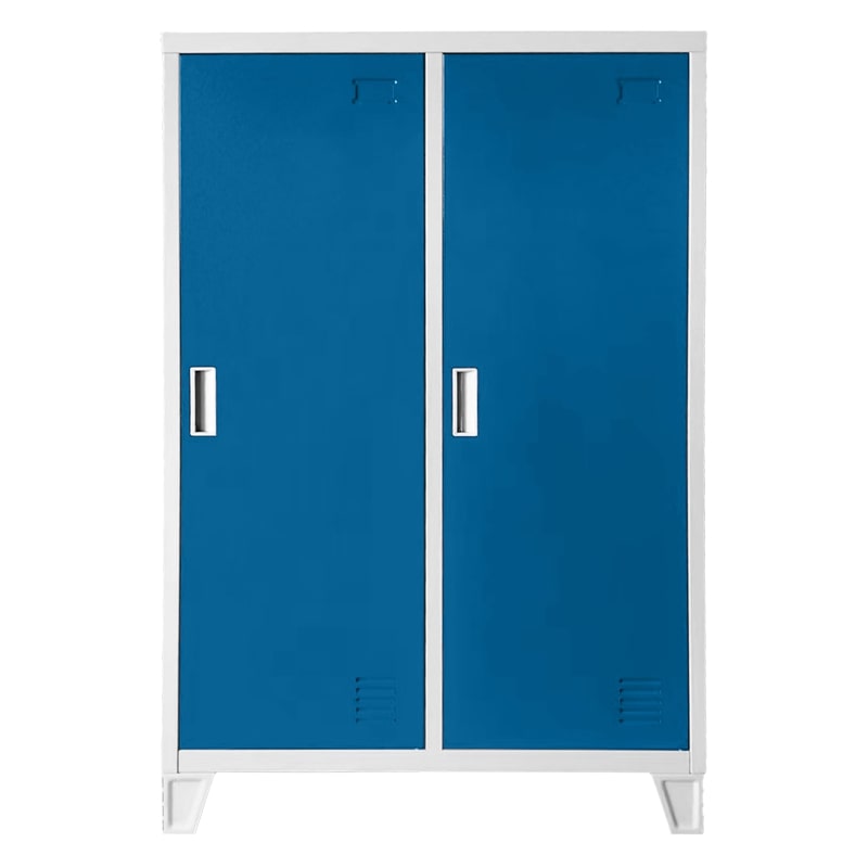 Двоен детски метален гардероб CR-1605-2 JZ сив-син