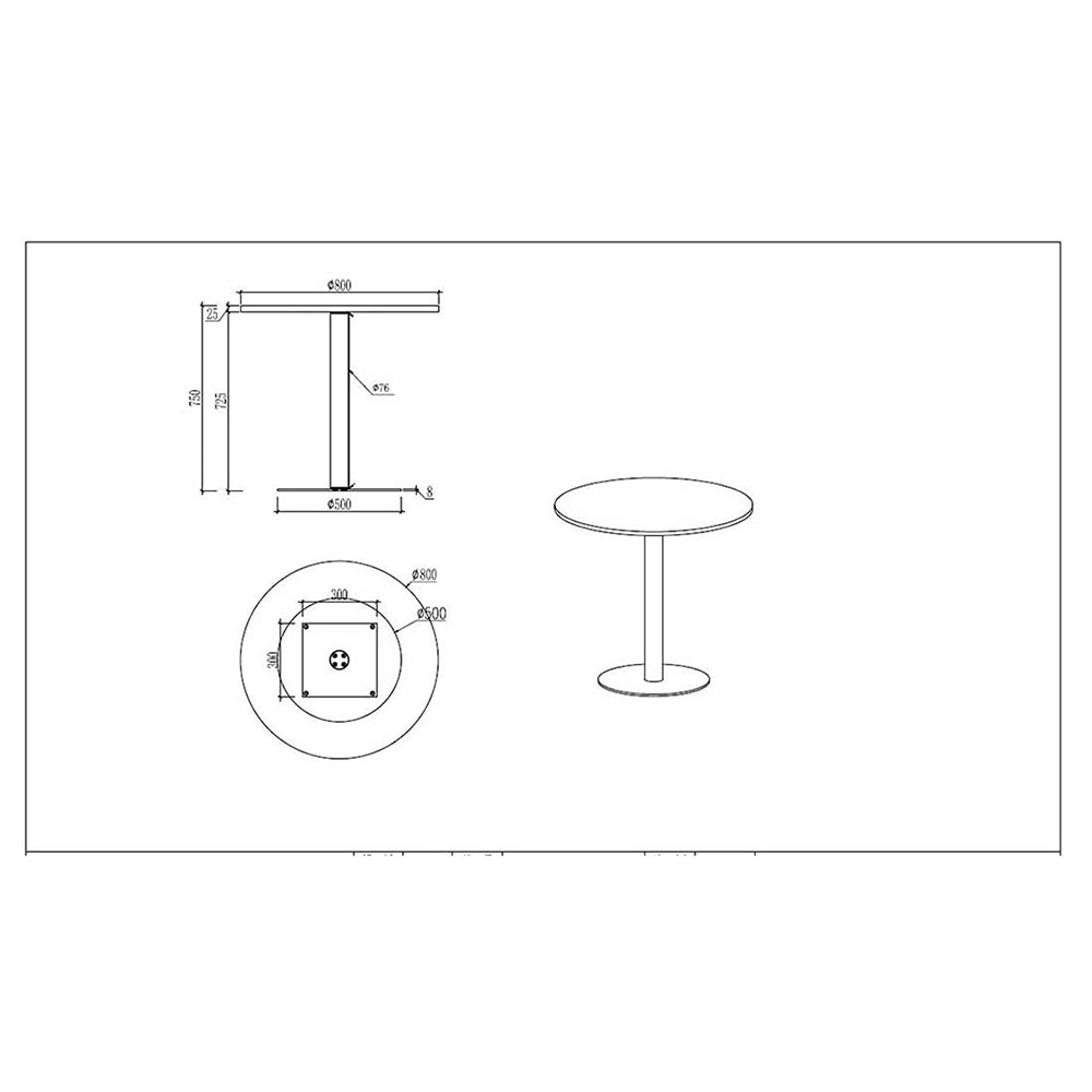 Кръгла заседателна маса RFG Berry ф80