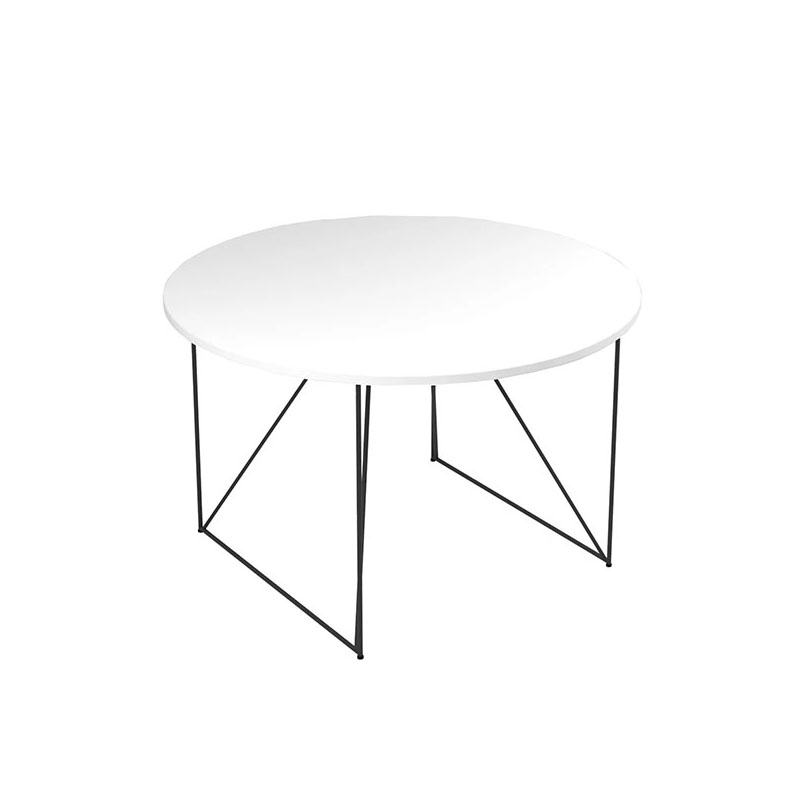 Кръгла заседателна маса Narbutas Air 120/120/74h бяла-черна