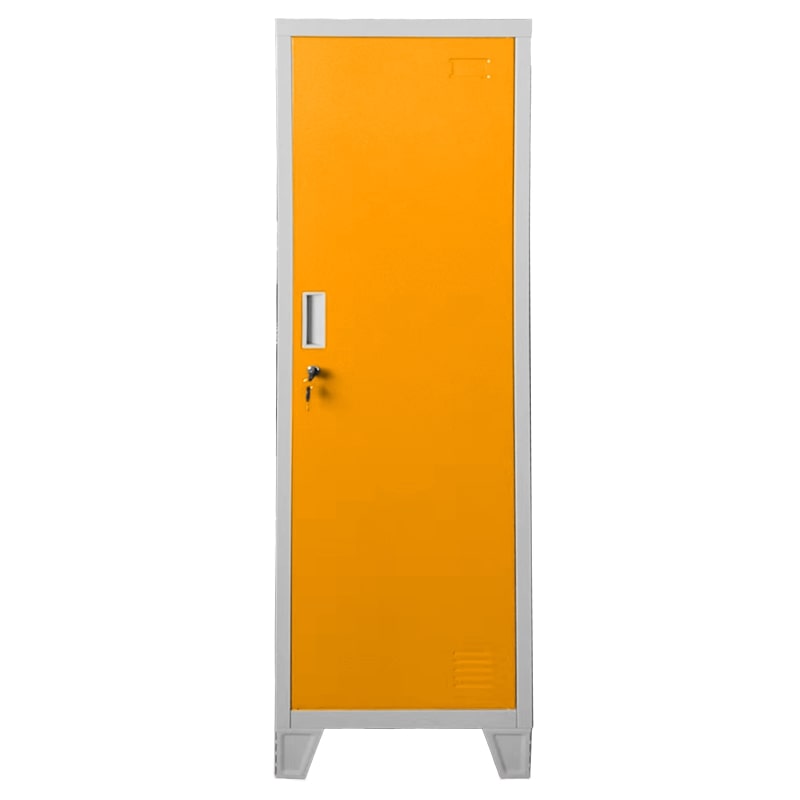 Единичен детски метален гардероб CR-1604-1 JZ сив-оранжев