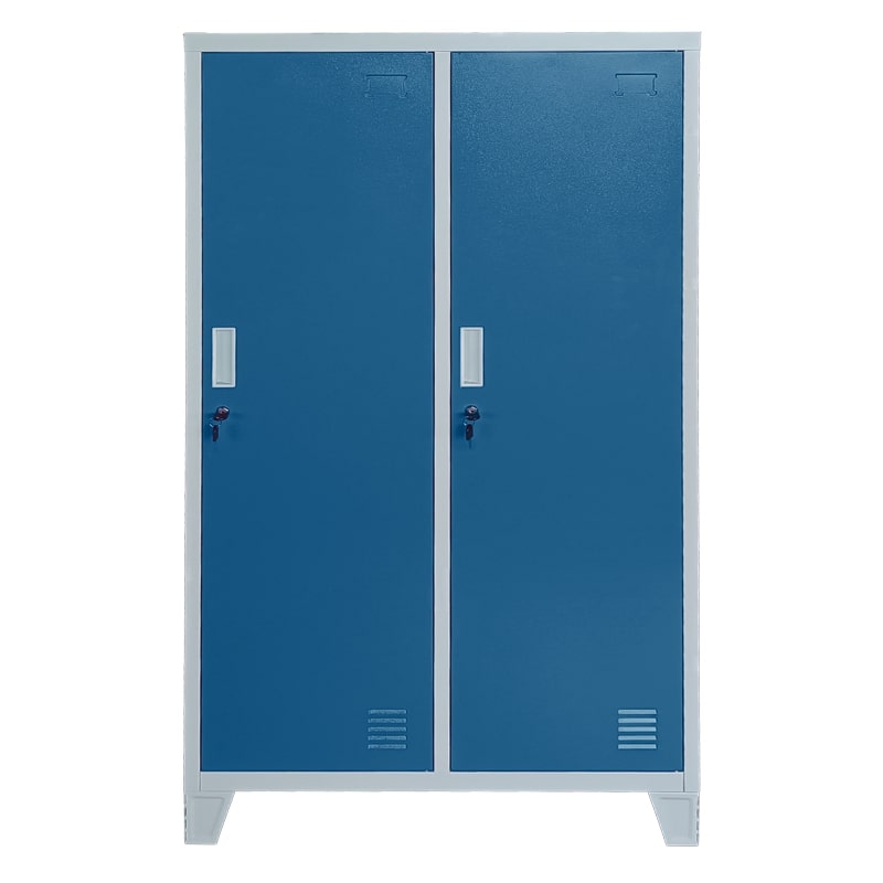 Двоен детски метален гардероб CR-1604-2 JZ сив-син