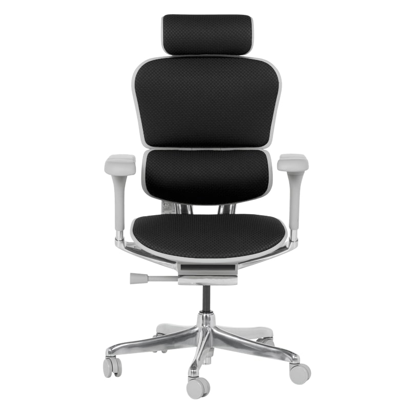 Ергономичен офис стол Ergohuman Elite 2 дамаска черен-сива рамка