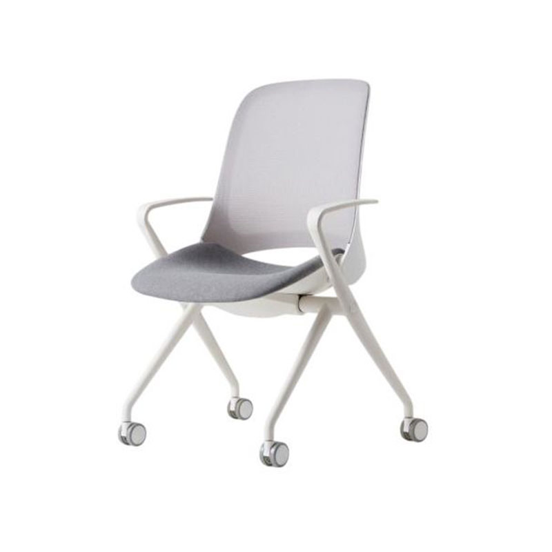 Посетителски стол - Dawon T5 сив-бяла рамка