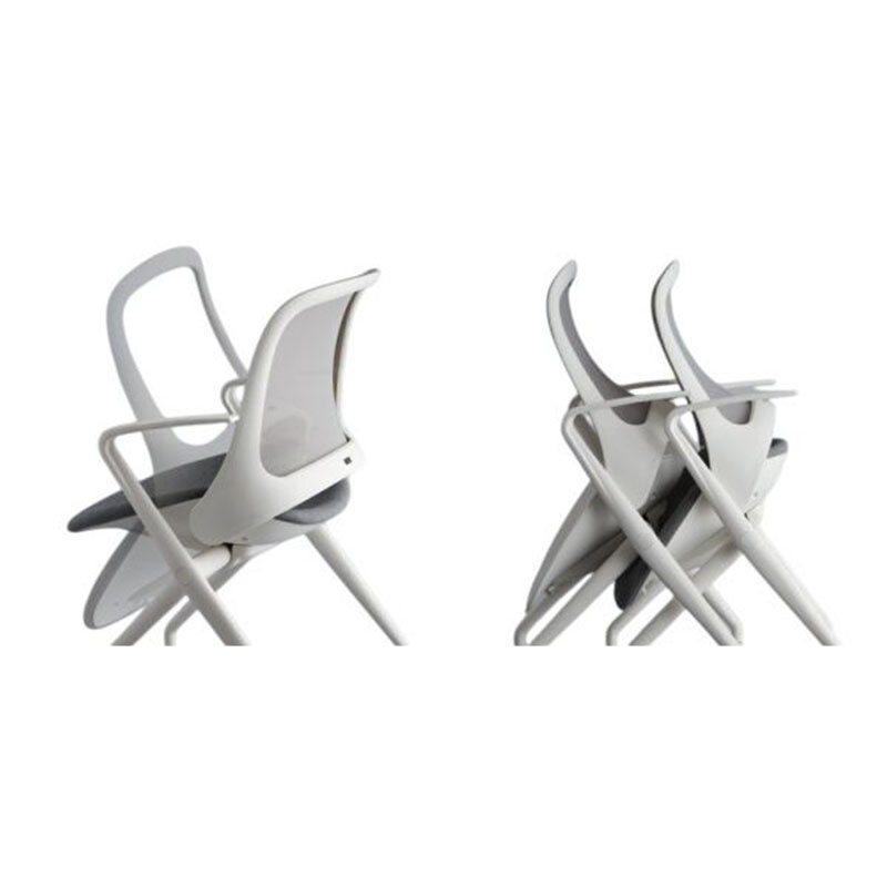 Посетителски офис стол Dawon T5 сив-бяла рамка