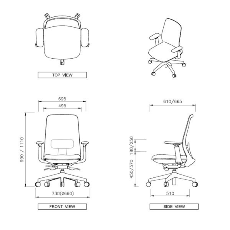 Офис стол Dawon ICON черен