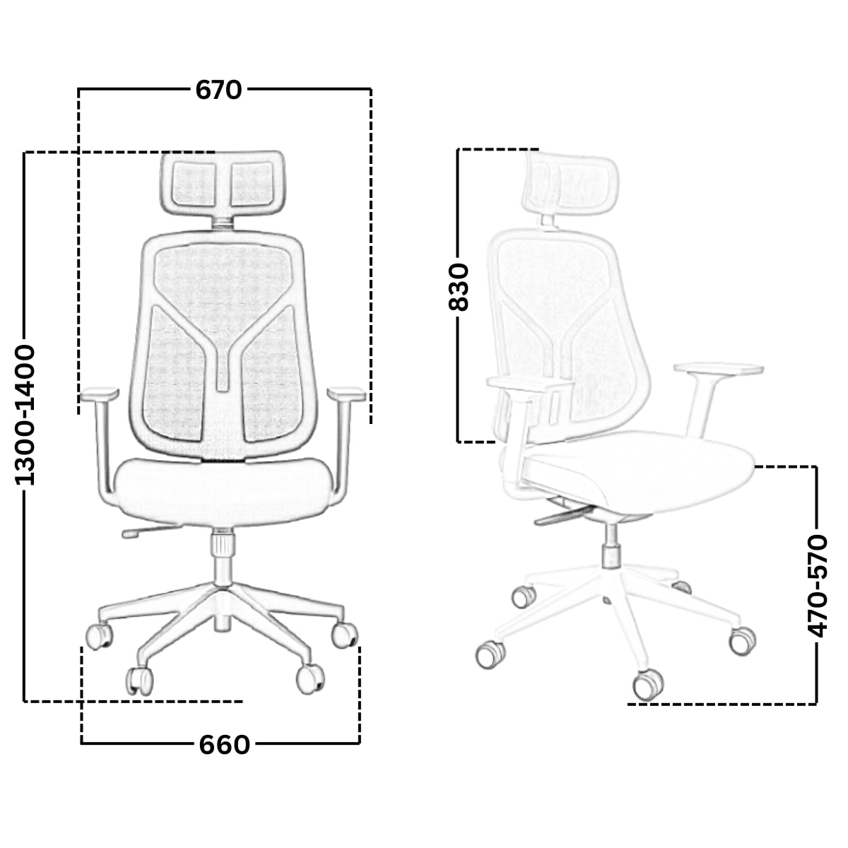 Офис стол Omega HB сив