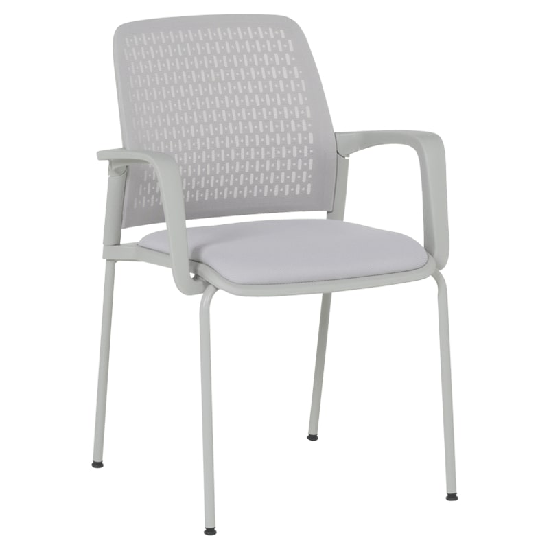 Посетителски стол - 1138 G сива рамка-сив